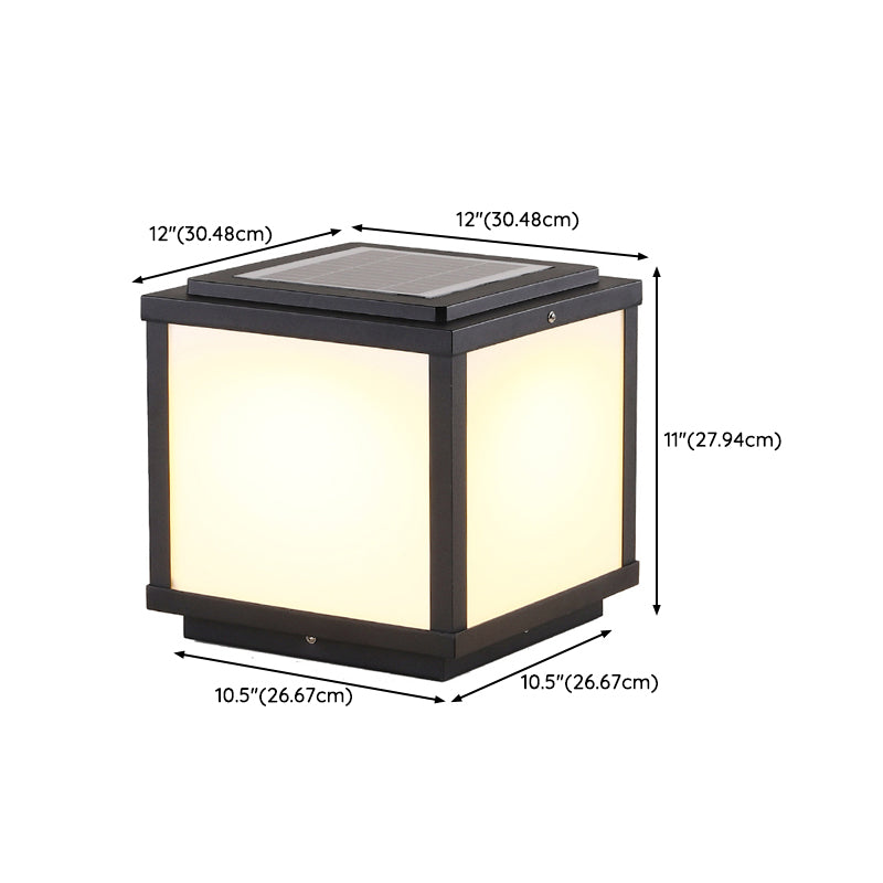 Modern Minimalist Pillar Lamp Geometric Outdoor Light for Garden