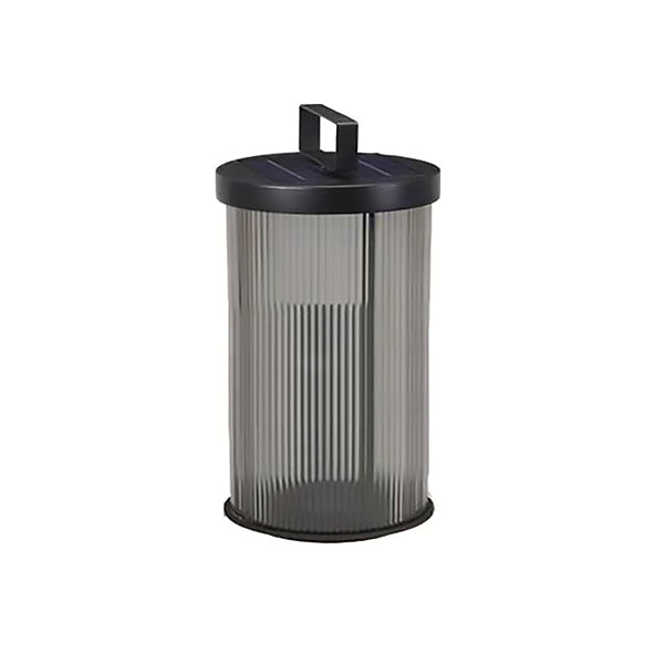 Modern Pillar Lamp Black Outdoor Lamp with Glass Shade for Garden