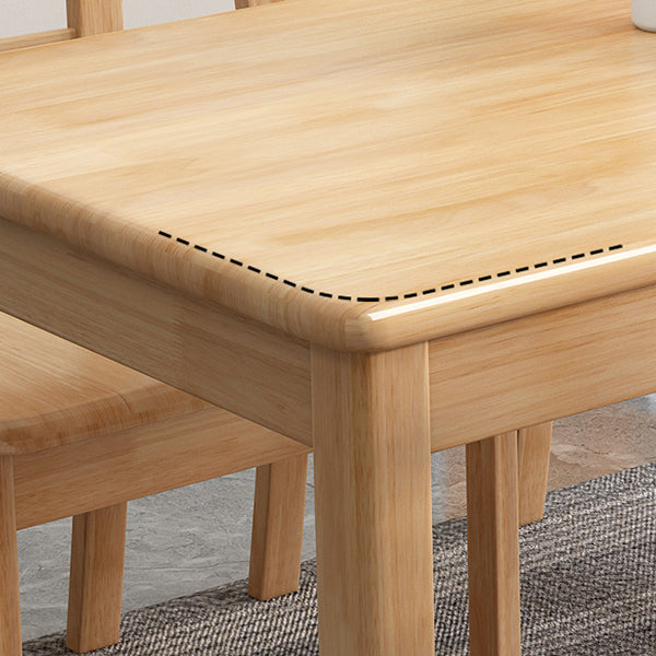 Rectangle Wood Table Contemporary Style Dining Table with 4 Legs