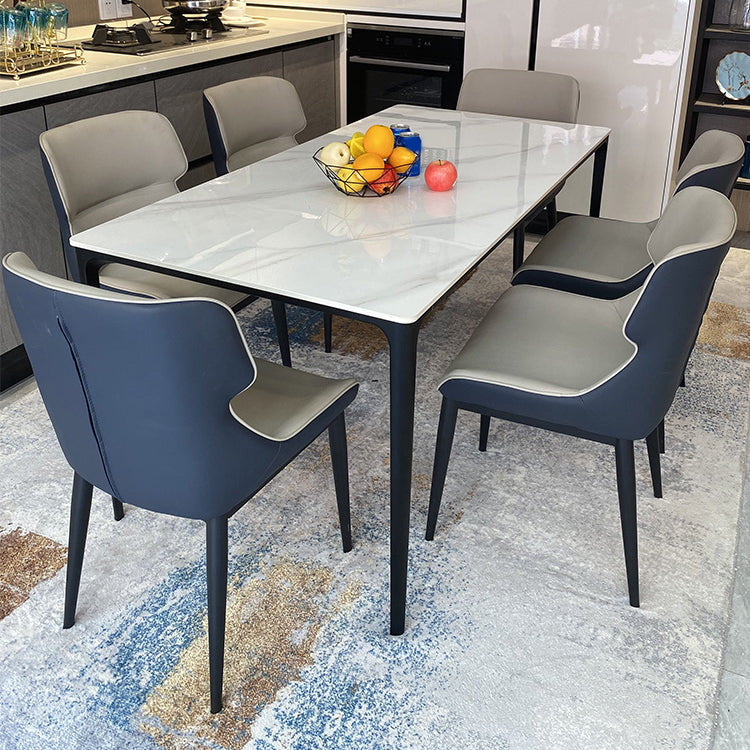 Rectangle Home Fixed Table Industrial Sintered Stone Dining Table
