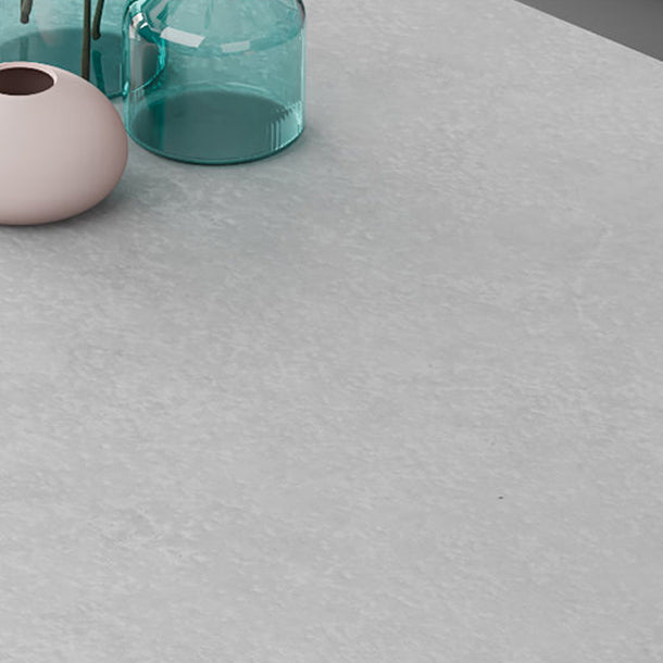 Industrial Sintered Stone Kitchen Table Rectangle Fixed Dining Room Desk