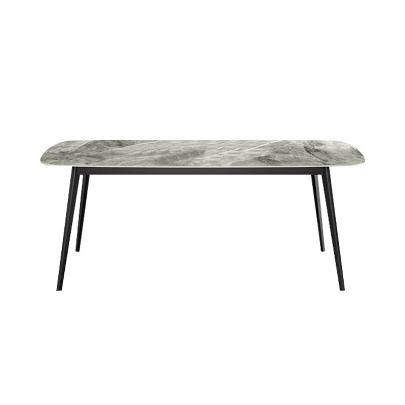 Home Sintered Stone Kitchen Table Industrial Rectangle Fixed Dining Desk