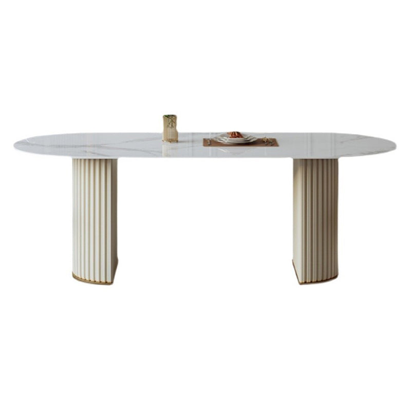 Oval Shape Dining Room Table Luxury Double Pedestal Kitchen Table