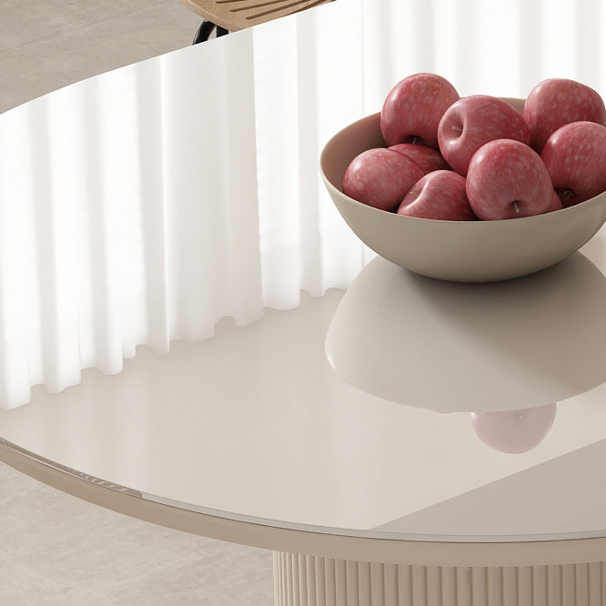 Slate and Metal Table Modern Minimalist Home White Dining Table