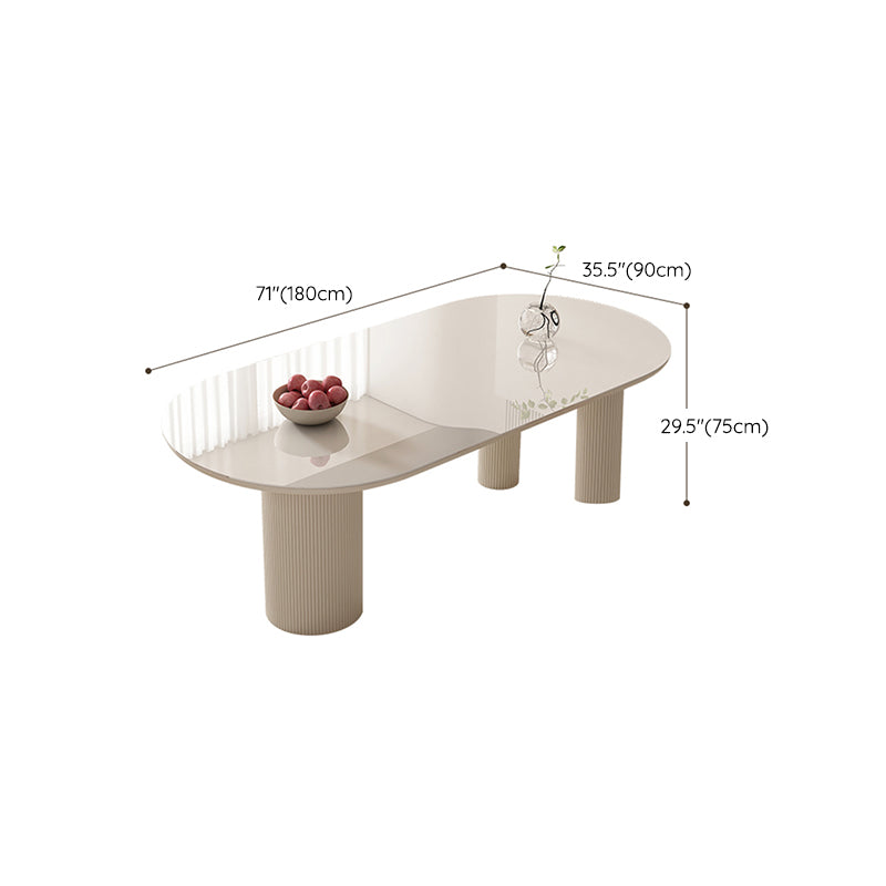 Slate and Metal Table Modern Minimalist Home White Dining Table