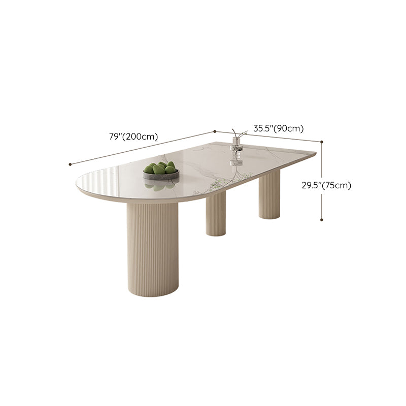 Slate and Metal Table Modern Minimalist Home White Dining Table