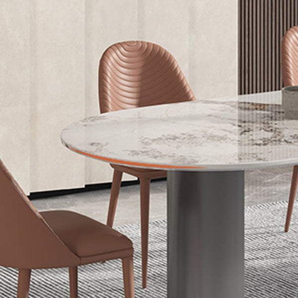 Simplicity Kitchen Table Sintered Stone Double Pedestal Dining Table