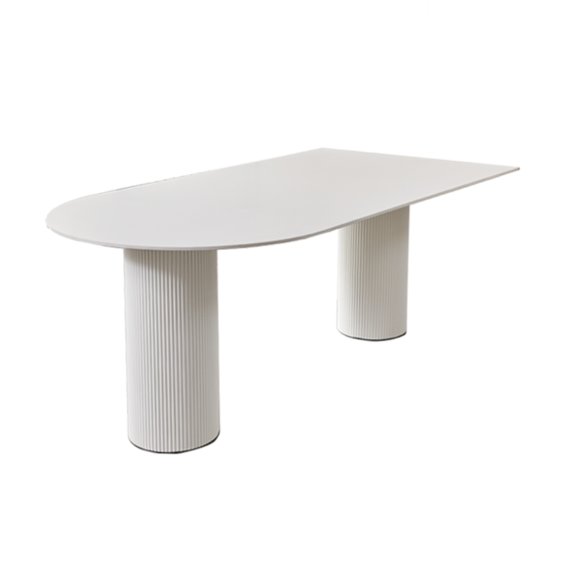 White Home Simplicity Fixed Table Sintered Stone Dining Room Desk