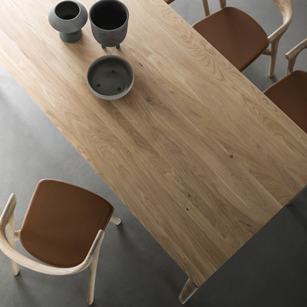 Rectangle Solid Wood Dining Table Mid-Century Modern Kitchen Desk