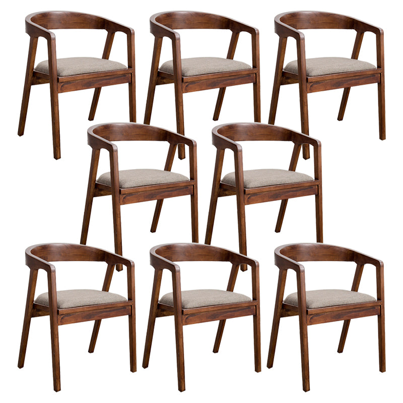 Traditional Arm Chair Wood Open Back Dining Room Chair for Kitchen