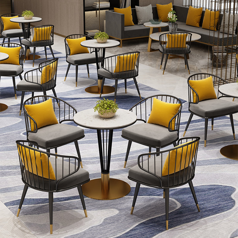 Industrial Kitchen Dining Armchair Windsor Back Side Chair in Black