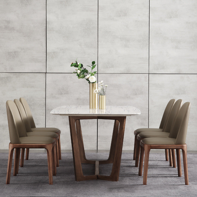 Traditional Chair Wood Solid Back Dining Room Chair for Kitchen