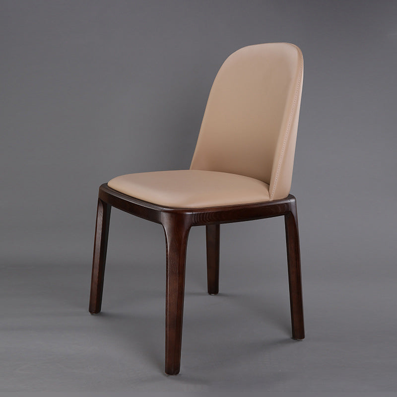 Traditional Chair Wood Solid Back Dining Room Chair for Kitchen