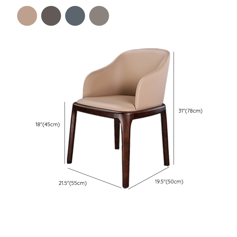 Traditional Chair Wood Solid Back Dining Room Chair for Kitchen