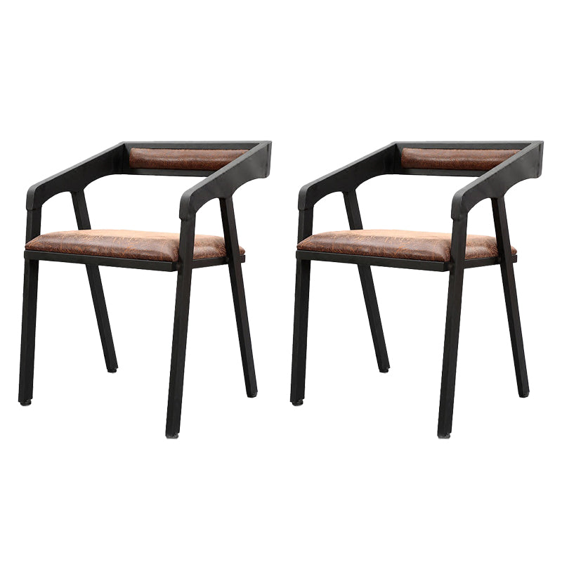 Metal Side Dining Chairs Industrial Open Back Dining Side Chair