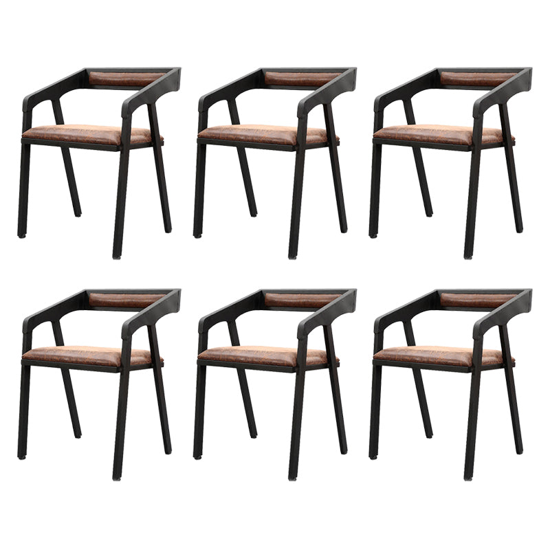 Metal Side Dining Chairs Industrial Open Back Dining Side Chair