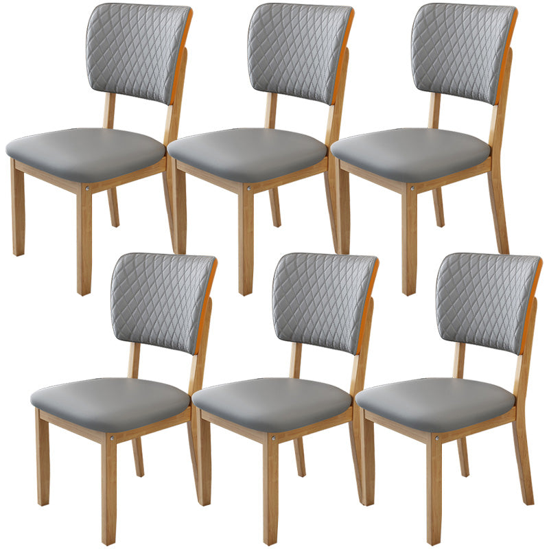 Contemporary Wood Dining Chairs Open Back Dining Side Chair for Restaurant Use