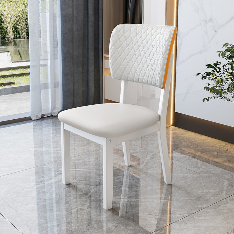 Contemporary Wood Dining Chairs Open Back Dining Side Chair for Restaurant Use