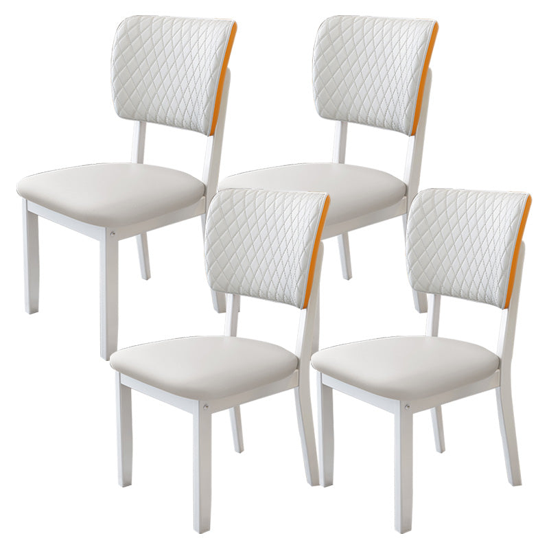 Contemporary Wood Dining Chairs Open Back Dining Side Chair for Restaurant Use