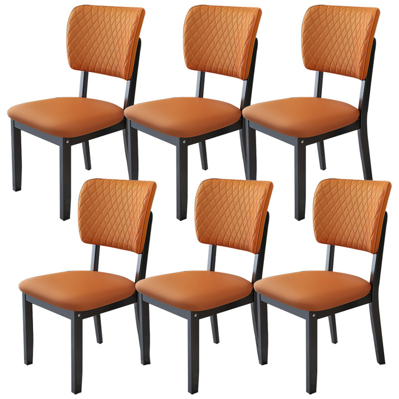 Contemporary Wood Dining Chairs Open Back Dining Side Chair for Restaurant Use