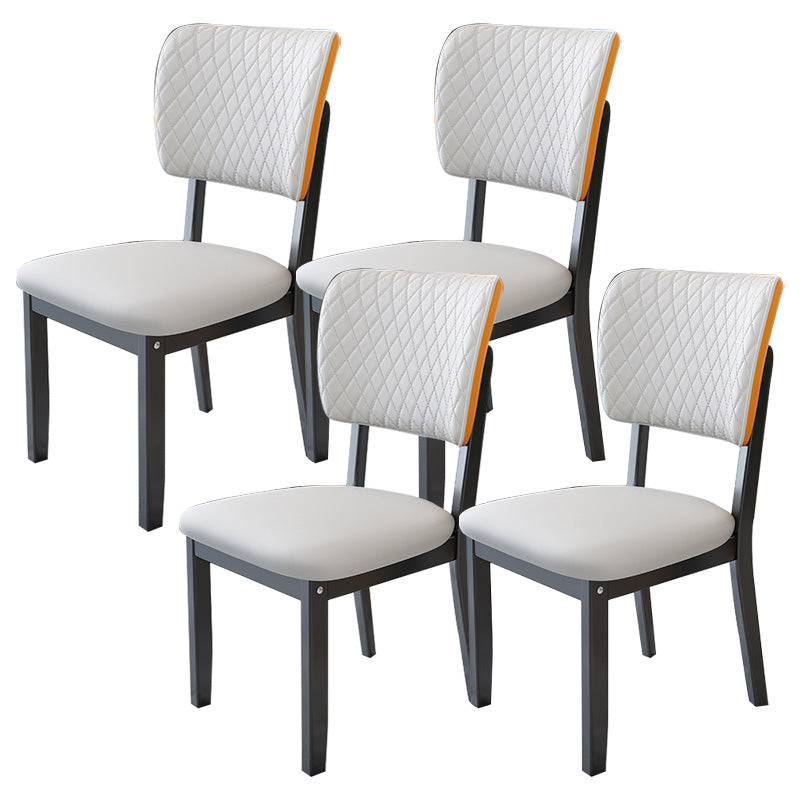 Contemporary Wood Dining Chairs Open Back Dining Side Chair for Restaurant Use