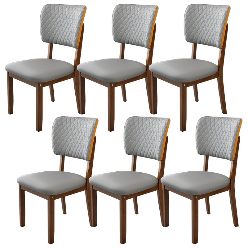 Contemporary Wood Dining Chairs Open Back Dining Side Chair for Restaurant Use