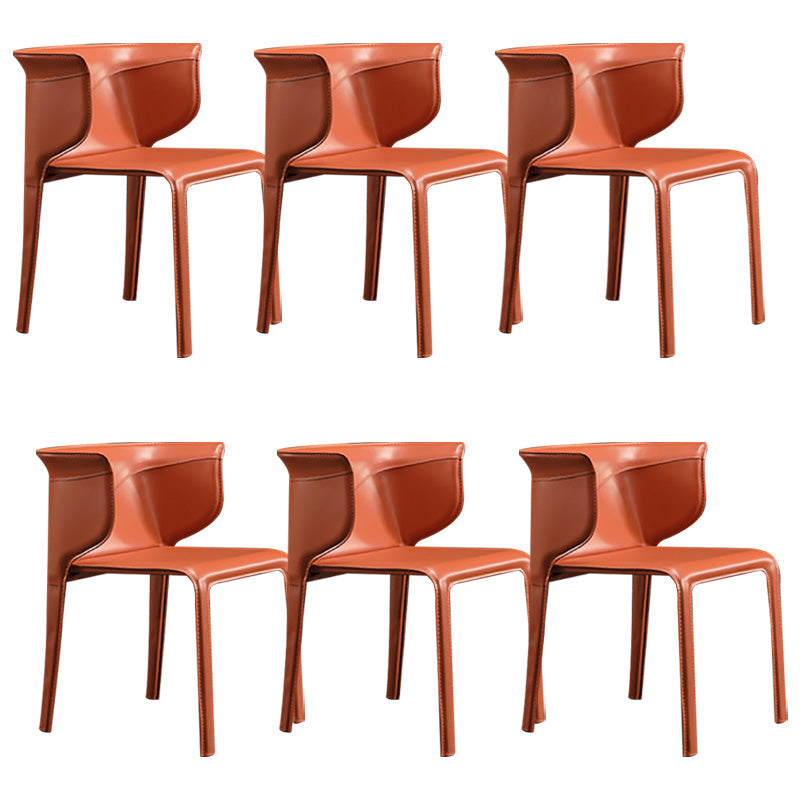 Contemporary Metal Dining Room Chairs Arm Leather Dining Chairs for Home Use