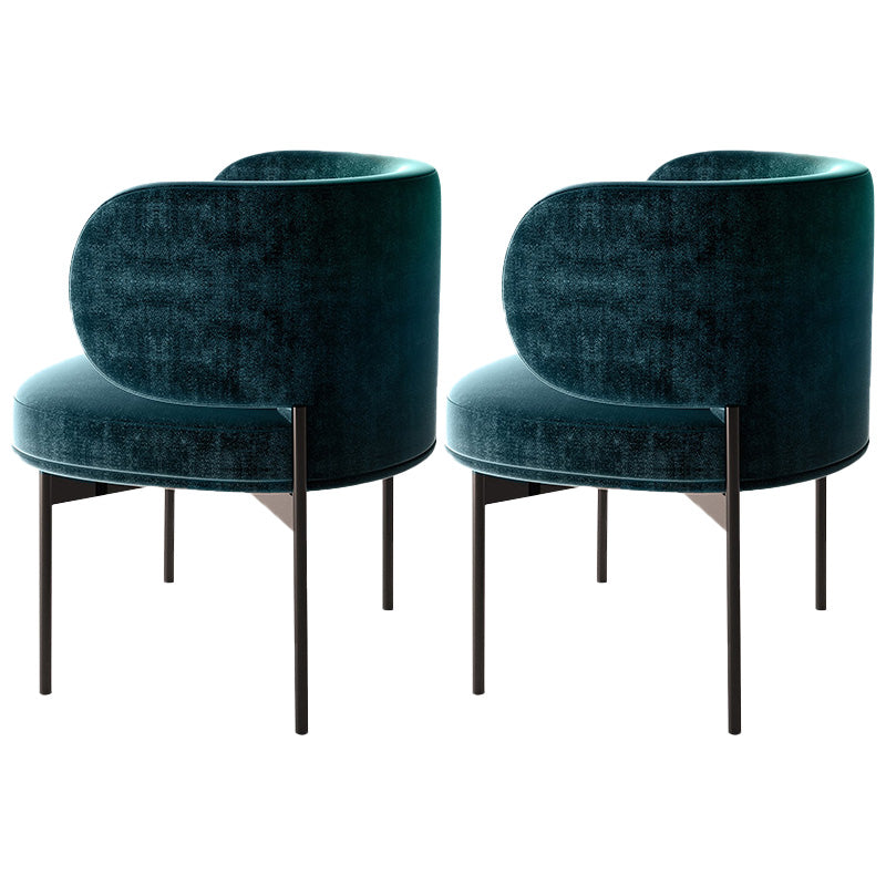 Modern Style Velvet Side Chair Arm Metal Side Chair for Home Use