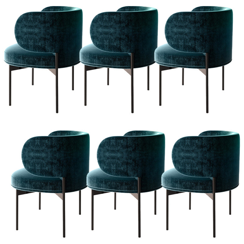 Modern Style Velvet Side Chair Arm Metal Side Chair for Home Use