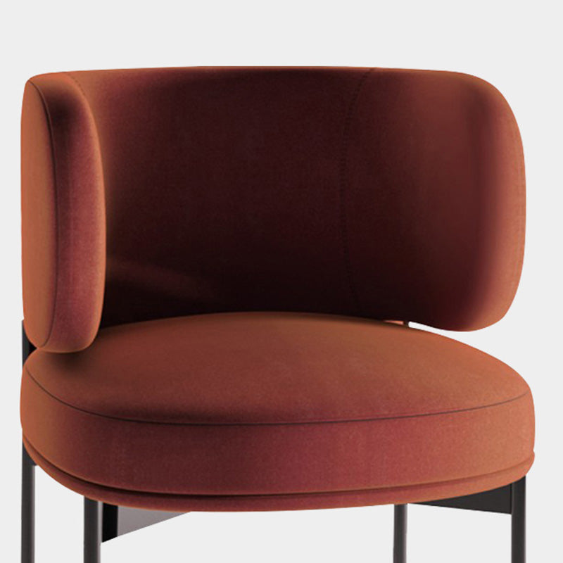 Modern Style Velvet Side Chair Arm Metal Side Chair for Home Use