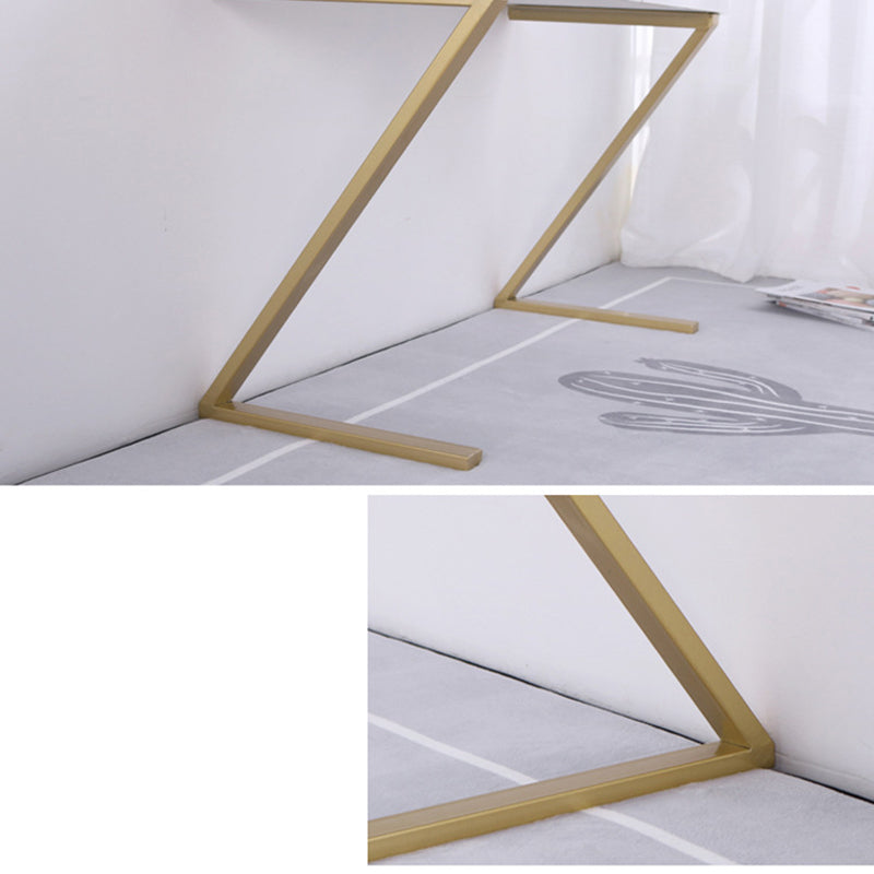 Glam Dresser with 2 Storage Drawers White Vanity Table for Bedroom