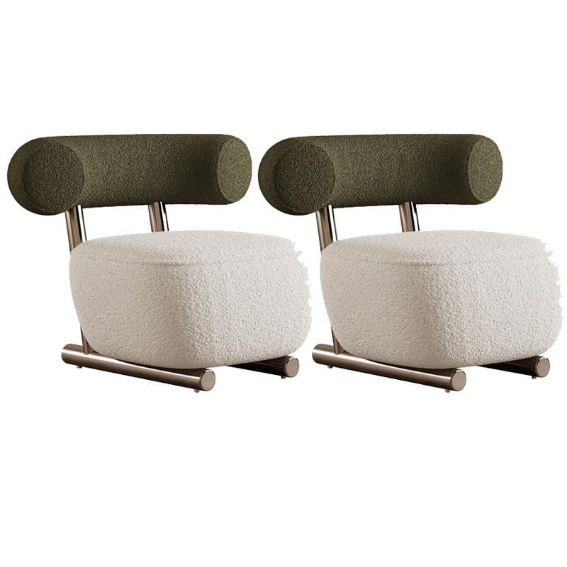 36.22" Wide Parsons Chair Wool Armless Chair for Living Room