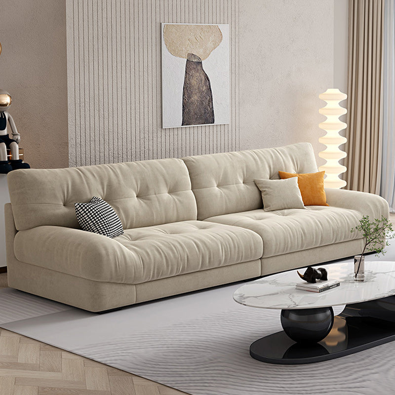 Modern 33.46" H Microfiber Armless Tufted Sofa for Living Room