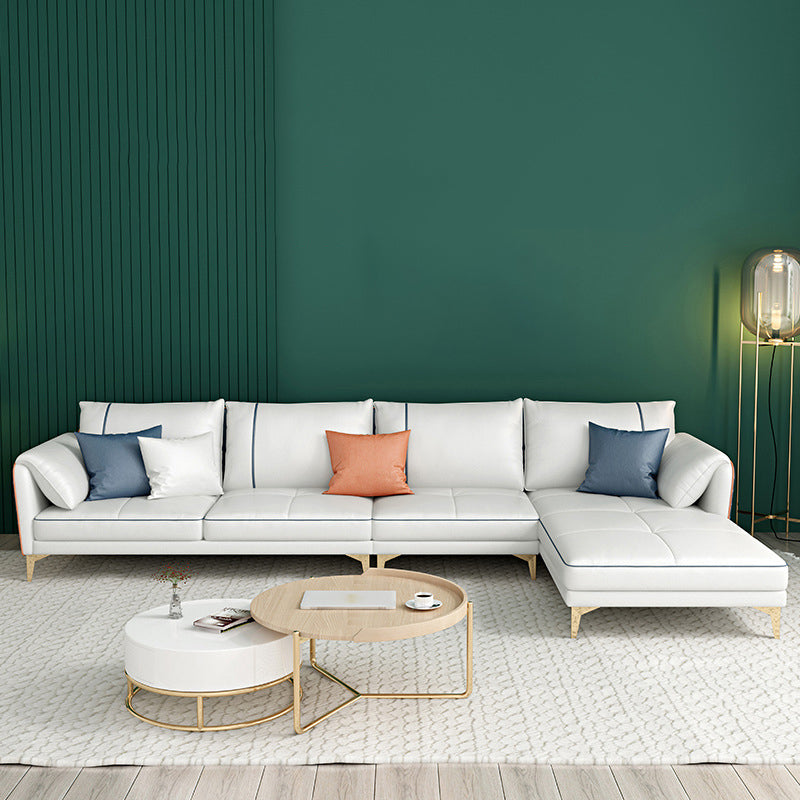 Modern Pillow Back Sectional Pillow Top Arm 4-seater Sectional