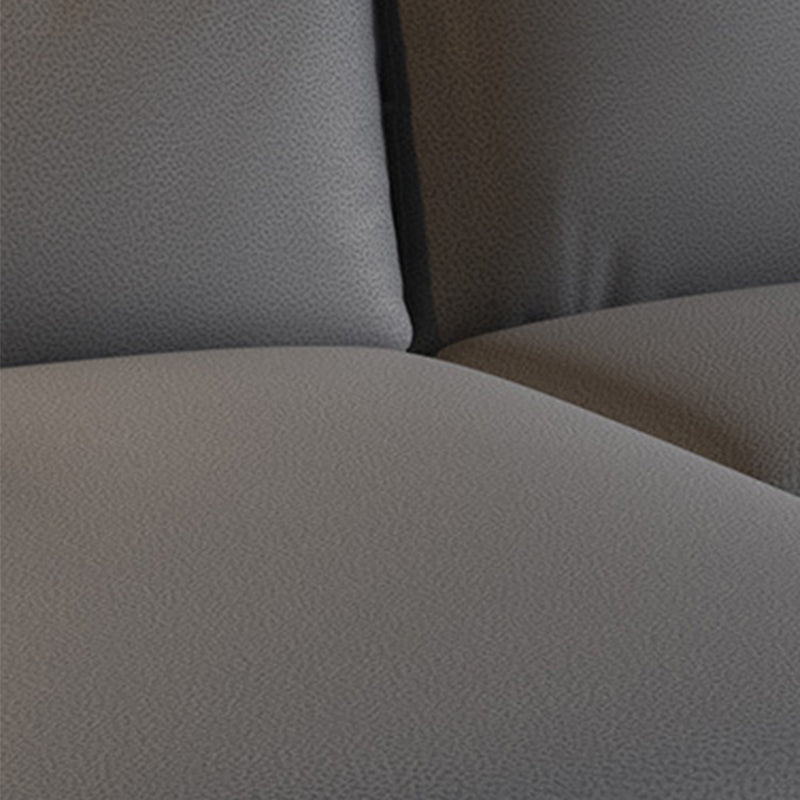 Round Arm L-shape Sectional Modern 4-seater Sectional with Storage