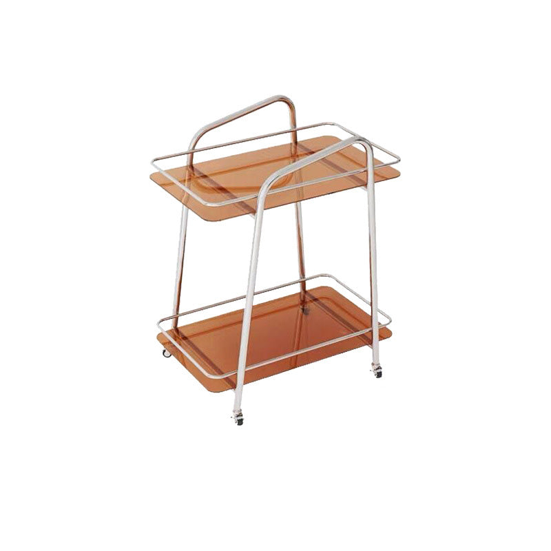 Living Room Double Tier Contemporary with Storage Glass Side Table