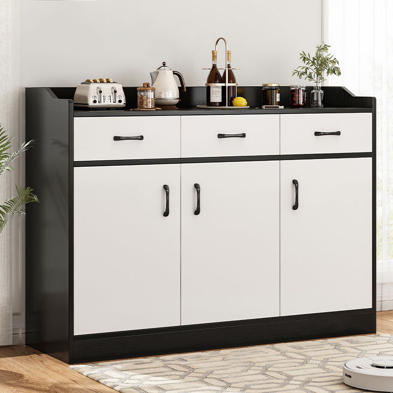 39.4" Tall Wood 3 - Door Accent Cabinet Mid-Century Modern Storage Cabinet