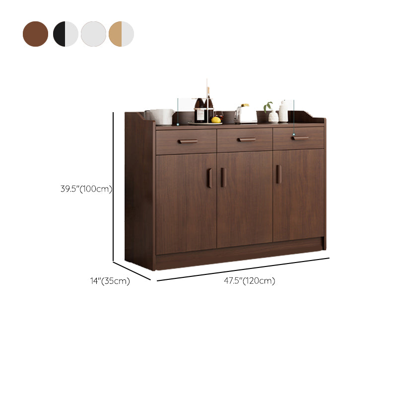 39.4" Tall Wood 3 - Door Accent Cabinet Mid-Century Modern Storage Cabinet