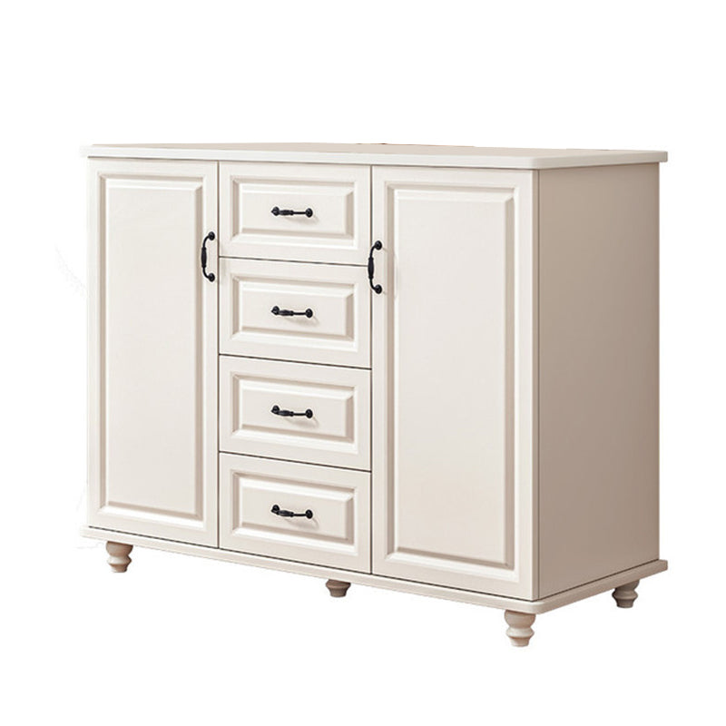 Mid Century Modern 2-Door Cabinet 35.4" Tall Cabinet with 4 Drawers