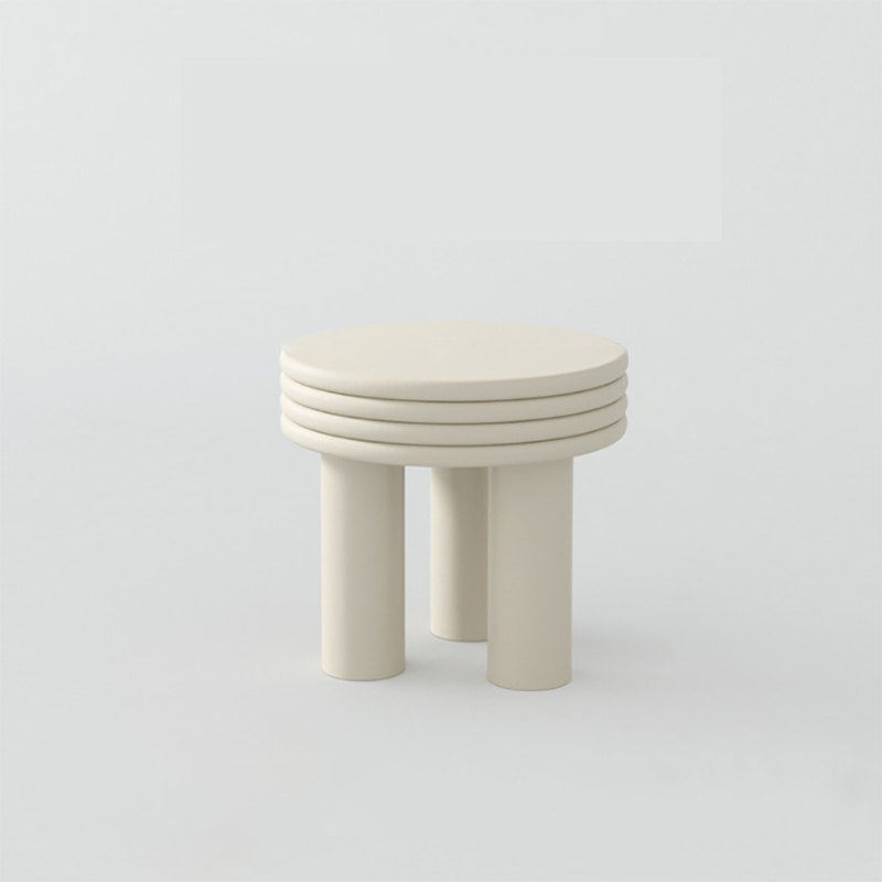Contemporary Simple 3 Legs Coffee Table Round Wood Cocktail Table Set