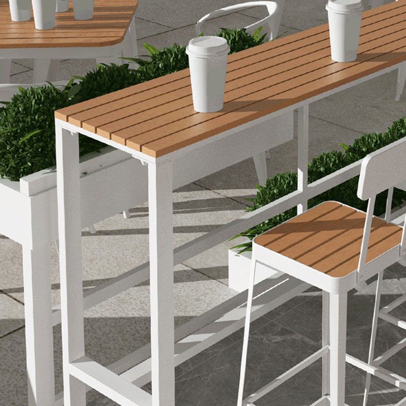 Rectangle Bar Table Trestle Base Dining Table for Coffee Room