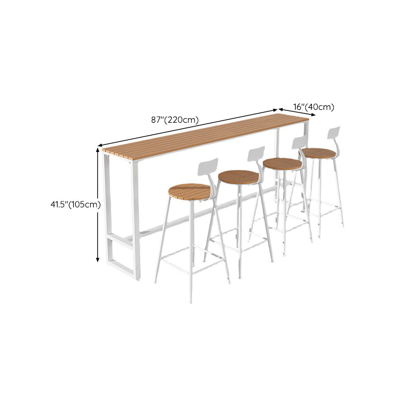Rectangle Bar Table Trestle Base Dining Table for Coffee Room