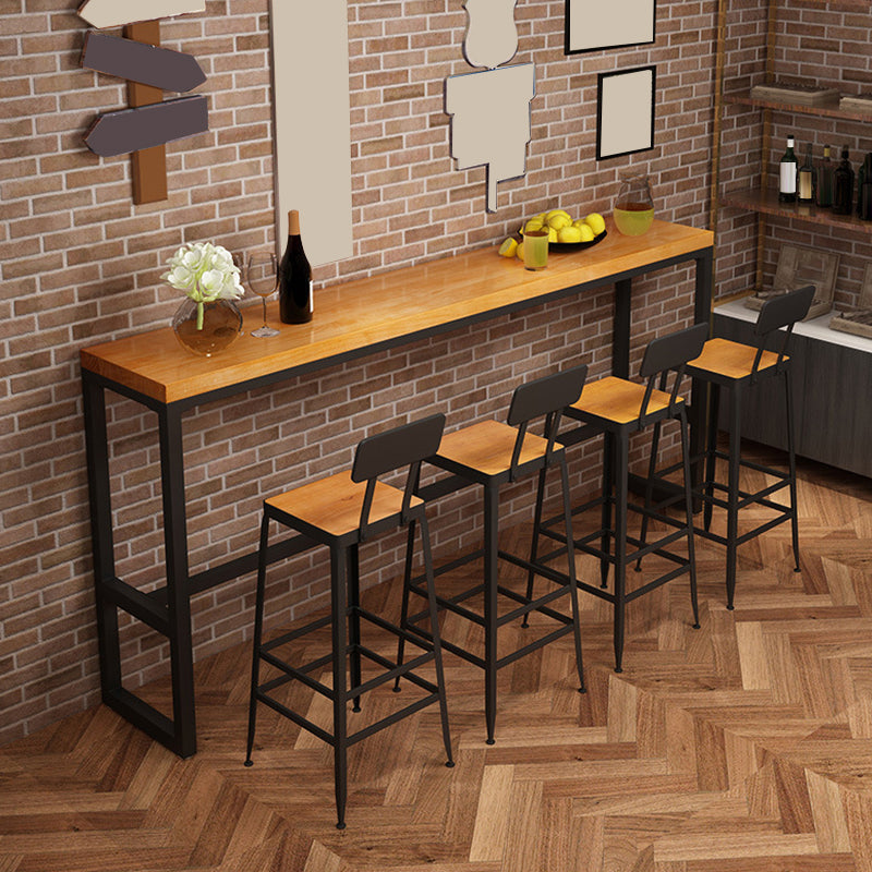 Solid Wood Bar Table Bar Height Contemporary Bar Height Pub Table for Indoor