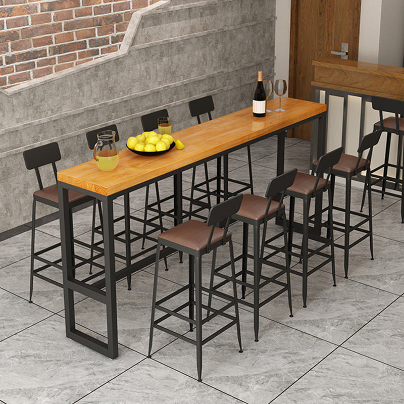 Solid Wood Bar Table Bar Height Contemporary Bar Height Pub Table for Indoor