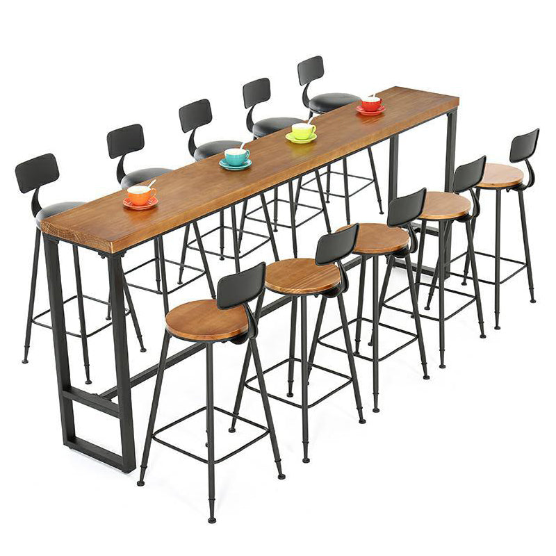 Solid Wood Bar Table Bar Height Contemporary Bar Height Pub Table for Indoor