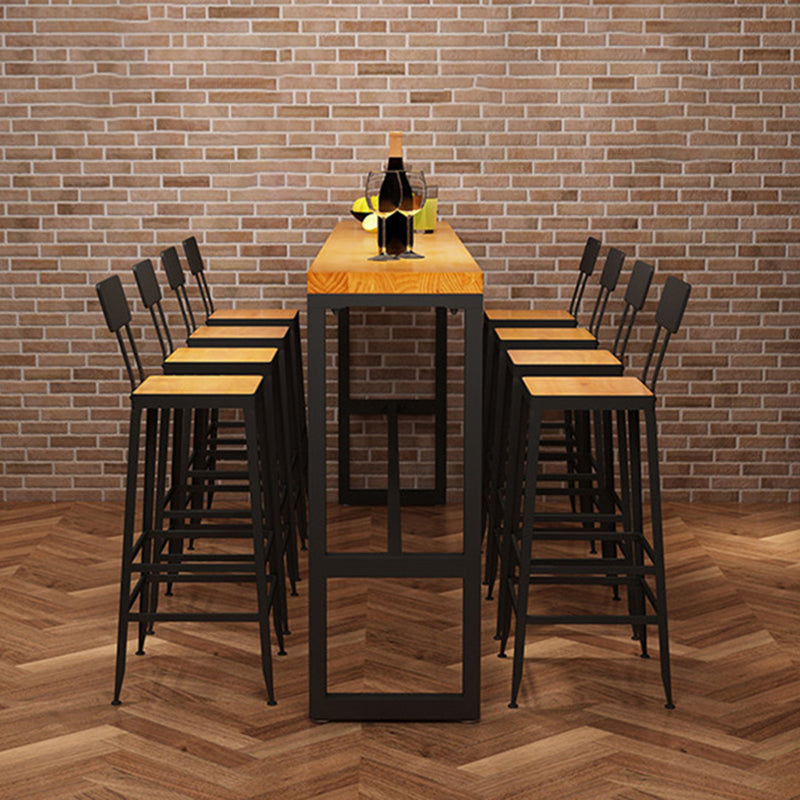 Solid Wood Bar Table Bar Height Contemporary Bar Height Pub Table for Indoor
