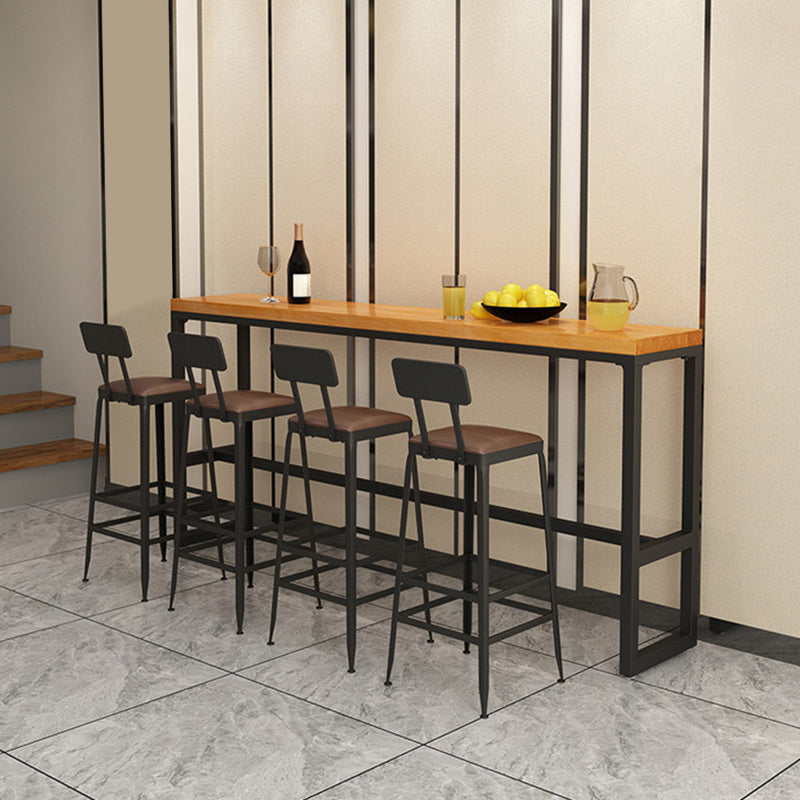 Solid Wood Bar Table Bar Height Contemporary Bar Height Pub Table for Indoor