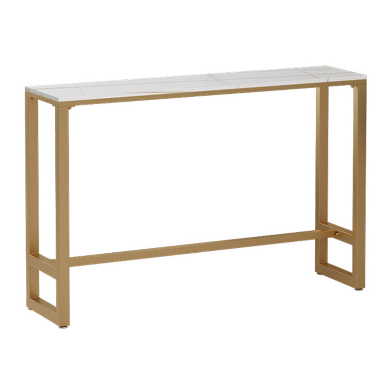 Glam Pub Height Dining Table Stone Top Pub Table for Living Room