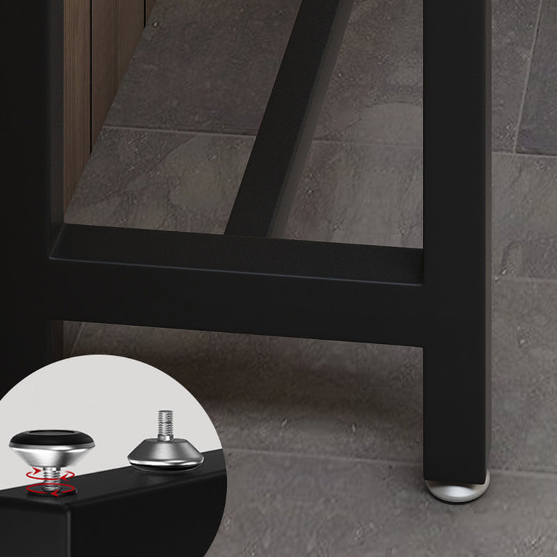 Industrial Metal Base Bar Table Pub Height Dining Table for Outdoor