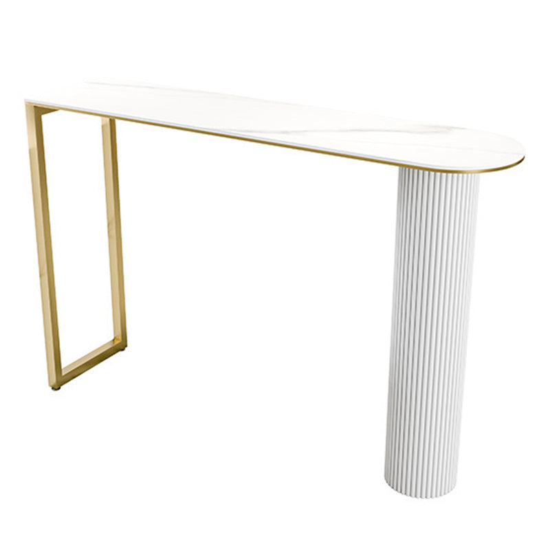 Glam Pub Height Dining Table Sintered Stone Top Pub Table for Dining Room